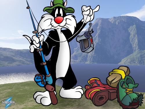 sylvester - one of my favorite cartoon.. he's so clever.. he wants to always catch tweety..