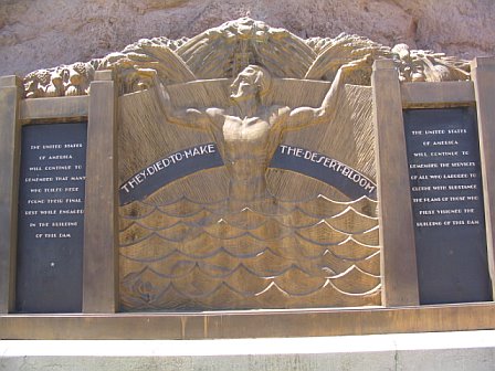 Hoover Dam Memorial - This is the memorial deticated to all the workers who died constructing the Hoover Dam.