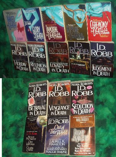 J. D. Robb [Nora Roberts] 'In Death' Series - This is one of my favorite book series of all time. I love the characters and how they seem like familiar friends after reading every one of the books in the series [which is a lot!]