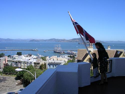 San Francisco - Here is a picture of the Bay from the church I went to for my nieces baptism.