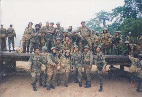In my old day's - Photo of me and my platoon in army exercise taking over enemies bound.