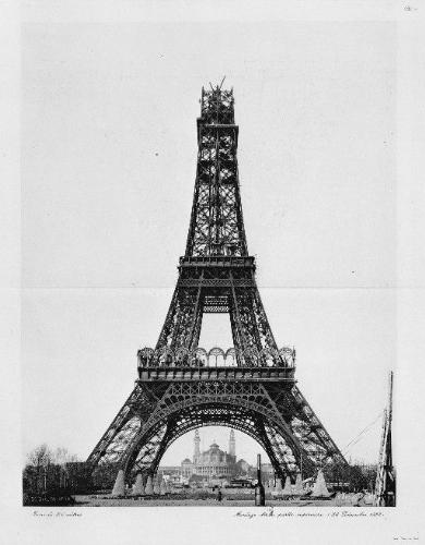construction of Eiffel6 - rare photo taken during construction of Eiffel