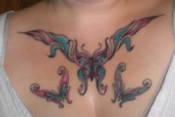 butterflies - This is my chest piece. I love it but I would never do it again!