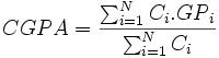 cgpa - the method to calculate the CGPA CGPA-Cumulative Grade Point Average