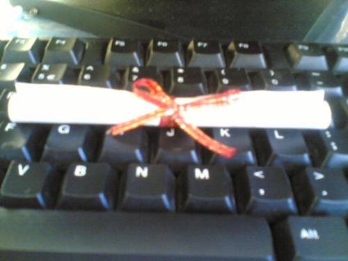 keyboard notes - a piece of note from someone i love~ =)