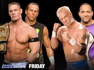 the champs are here - JOHN CENA and SHAWN MICHAELS VERSUS MR. KENNEDY and VONTAVIOUS!!!


who&#039;s your bet???


JOhn cena and Shawn RULES!!!