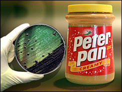 PeterPan Peanut Butter - A jar of Peter Pan peanut butter and salmonella dish