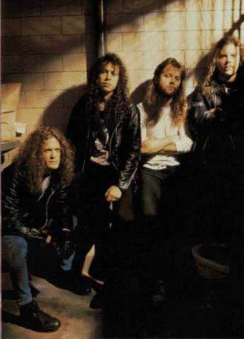 Metallica - The members of the band posing for a photo shoot.one of the heaviest bands in the world.