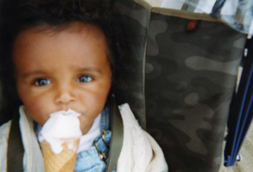 josh at the seaside! - My gorgeous little son having his first Ice Cream at the Seaside!