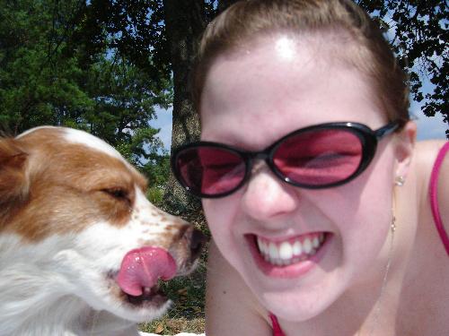 Puppy Love - I don't enjoy her kisses so much as she enjoys mine! But the thought is sweet :)