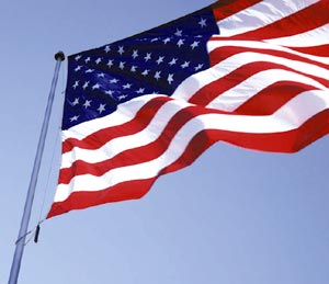 Flag - A picture of a flag of the US