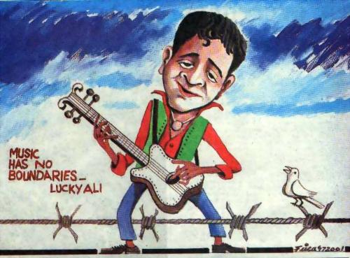 get lucky - a cartoon of lucky ali