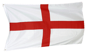 England - St. George's flag, the flag of England.