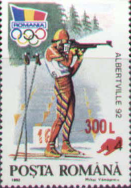 Albertville 1992 Winter Olimpics - In 2001, Romfilatelia reprinted the 1992 'Winter Olimpics of Altberville' issue.