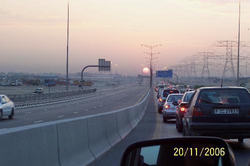 Traffic Snarls - This picture was shot in Dubai at around 6:30pmin the morning. I shot this picture with a Kodak 7330 3.2 mpeg digital camera when I was going to office.