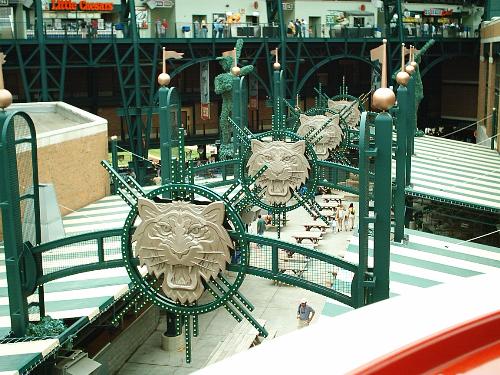 View from the Baseball ferris wheel at Comerica Pa - Inside Tiger Stadium on the ferris wheel. Pic of the Tigers!!!