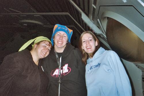 me, my sister, my cousin - left to right: me, my sister Melody, my cousin Michelle at disneyland last year