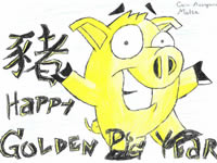 golden pig - fire pig