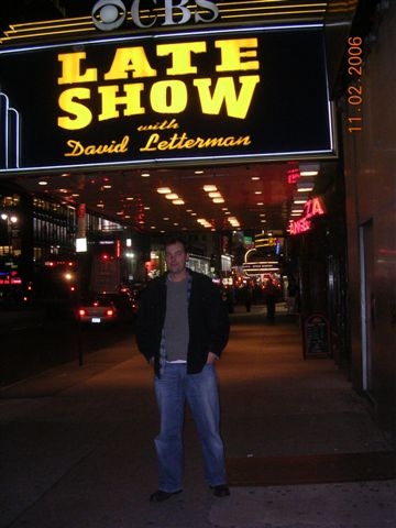 Ed Sullivan Theater - This is a shot of me in front of the Dave Letterman show.
