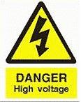 Danger-High Voltage - This is a symbol to inform people and avoid death by electric shock.`