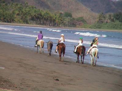 Me (in the middle) in Costa Rica ! - That was unforgettable too ! I had just start horse riding 5 months before, and I could ride and canter on the beach !
At my right (with the green cap) it&#039;s my little sister : she had never ride and she did the same^^