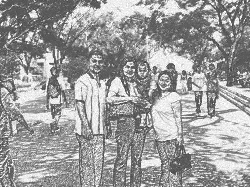 my family - a sketch done in adobe photoshop. does it look real?