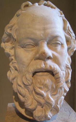 The philospher Socrates - This is a bust of the Athenian philosopher Socrates,
(469-399). Socrates was mostly interested in ethics.
Why we do what we do. Who we are.