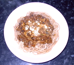 Spagetti Bolognaise - Vegan spagetti - one of my favourite meals.