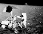 man on moon - photo of a man on the moon