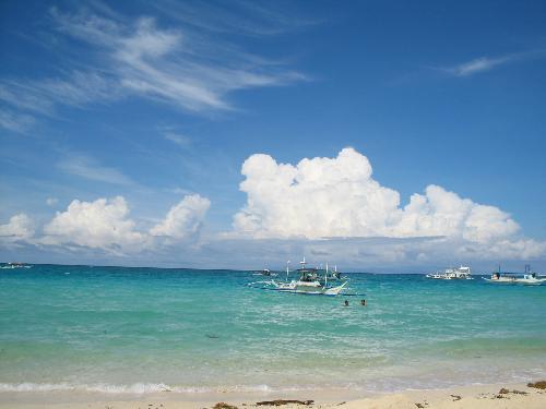 Boracay Island - in the Philippines. the best white beach in the world. =)