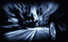 car on the road - blingin car on the road