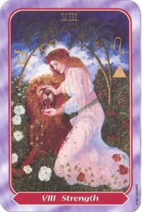 strength - This is the Strength card from The Spiral Tarot deck.