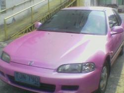 My Pink Ride - Honda Hatchback 1993. I just bought it, second hand, at a bargain price.