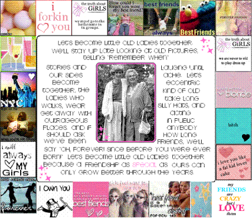 friends - its a poem with other little pictures around it!