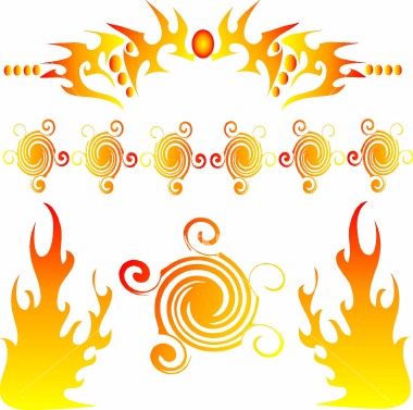it is the ways of light! - there are many different ways of the way fire are drawn it is kool.
