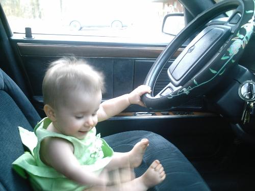 My daughter - Only a couple more years before she WILL be driving! YIKES!