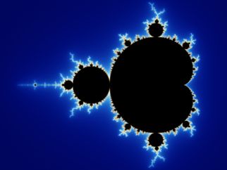 Mandelbrot Set Fractal Image - Initial image of a Mandelbrot set zoom sequence with continuously colored environment. Courtesy of Wikipedia.