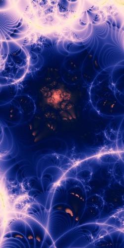 Interstellar Doilies - This computer generated image was created using the program Sterling Fractal, which uses a fractal to 'seed' the coloring algorithms and filters. Courtesy of Wikepedia.
