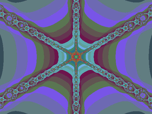 Newton Fractal - Fractal art produced with FRACTINT