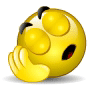 sleepy smiley (one of several emoticons in my coll - Sleepy Smiley using its hand as a pillow. I have a bunch on my hard drive that i'll be trying to upload.