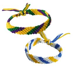 Friendship bracelets! - These are very similar to the friendship bracelets we made.