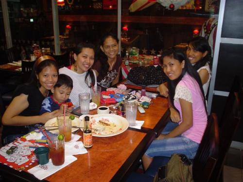 Christmas party  - This is taken at Friday's on Dec 24 06. Along are my church members..my spiritual family.