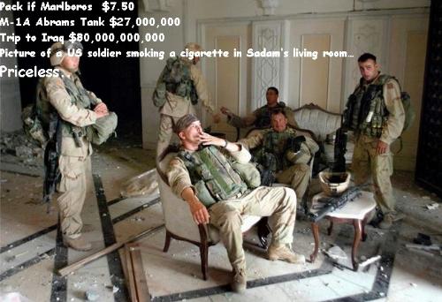 Priceless - A photo in Iraq with with US Soldiers