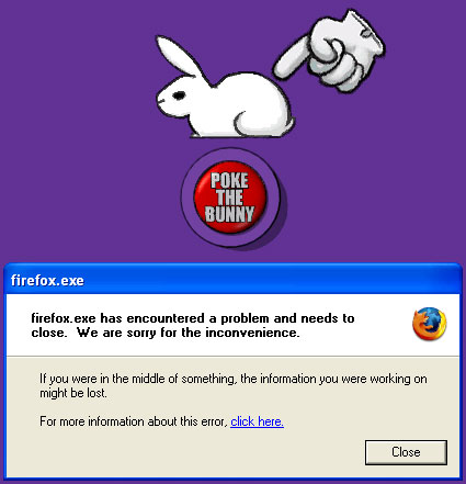 Firefox crash - Firefox crash - damn it!!!!!
