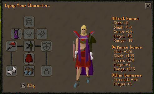 Runescape character - My runescape character. She is wearing a veracs brassard, dragon skirt, cooking cape, rune boots, cooking guanlets, and a dragon axe.