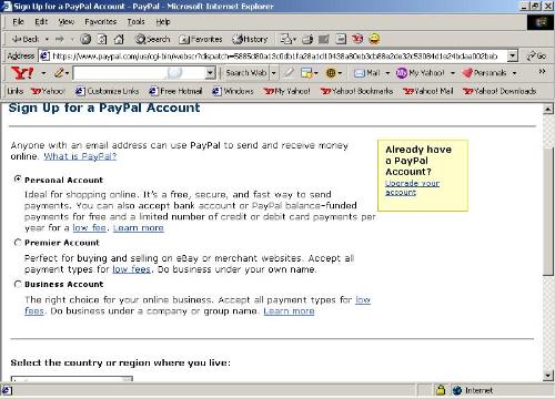 Paypal - nature of the account
