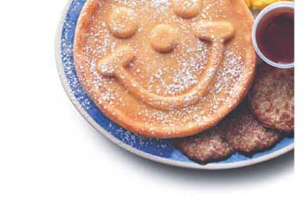 Breakfast Smiles - Hotcakes and Sausage puts a smile on my face!