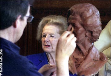 The Bronze Baroness! - Margaret Thatcher the iron lady becomes the bronze barroness