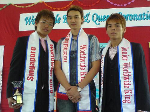 Pageant - World-Wide kings, my brothers, Singapore World-Wide king, International World-Wide king, and Junior World-Wide king