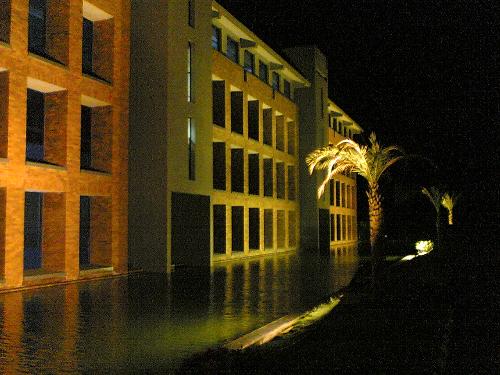 IT centre at night - One of the software companies in India.
